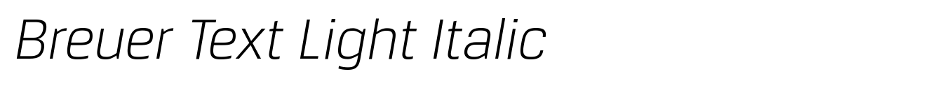 Breuer Text Light Italic image